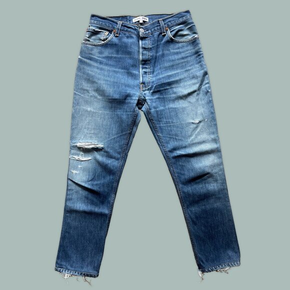 RE/DONE Levis High Rise Ankle Crop Jean 27 / 28 - Picture 5 of 9